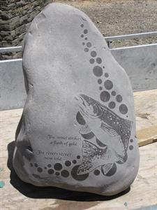 Trout design on river stone
A World of Stone